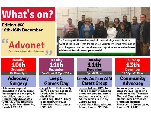 What’s on: 10th-16th December 2018